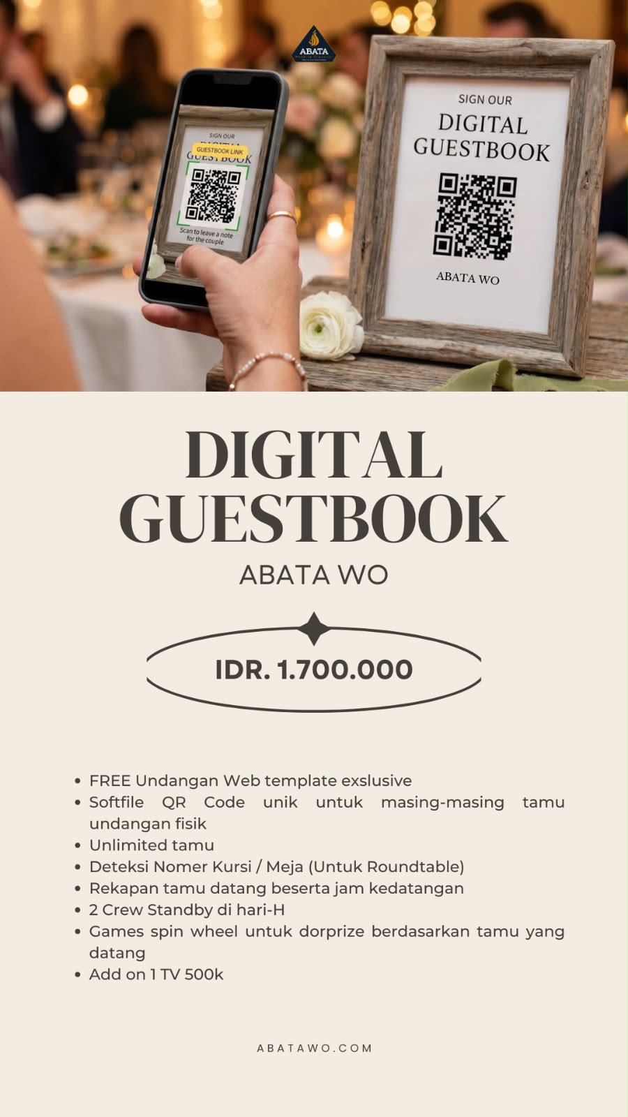 Foto vendor ABATA WO PACKAGES Digital Guest Book