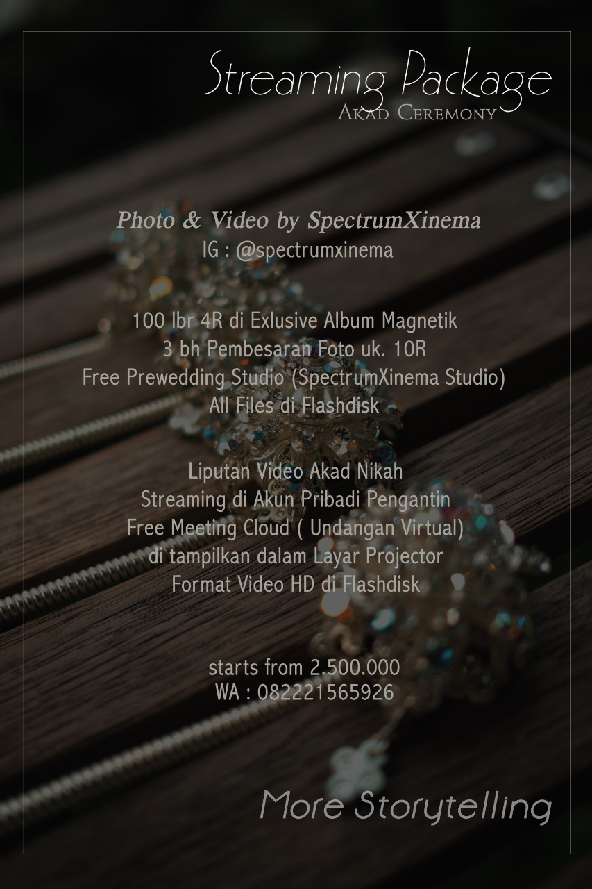 Foto vendor FOTO SpectrumXinema  Paket Paket Virtual Wedding  