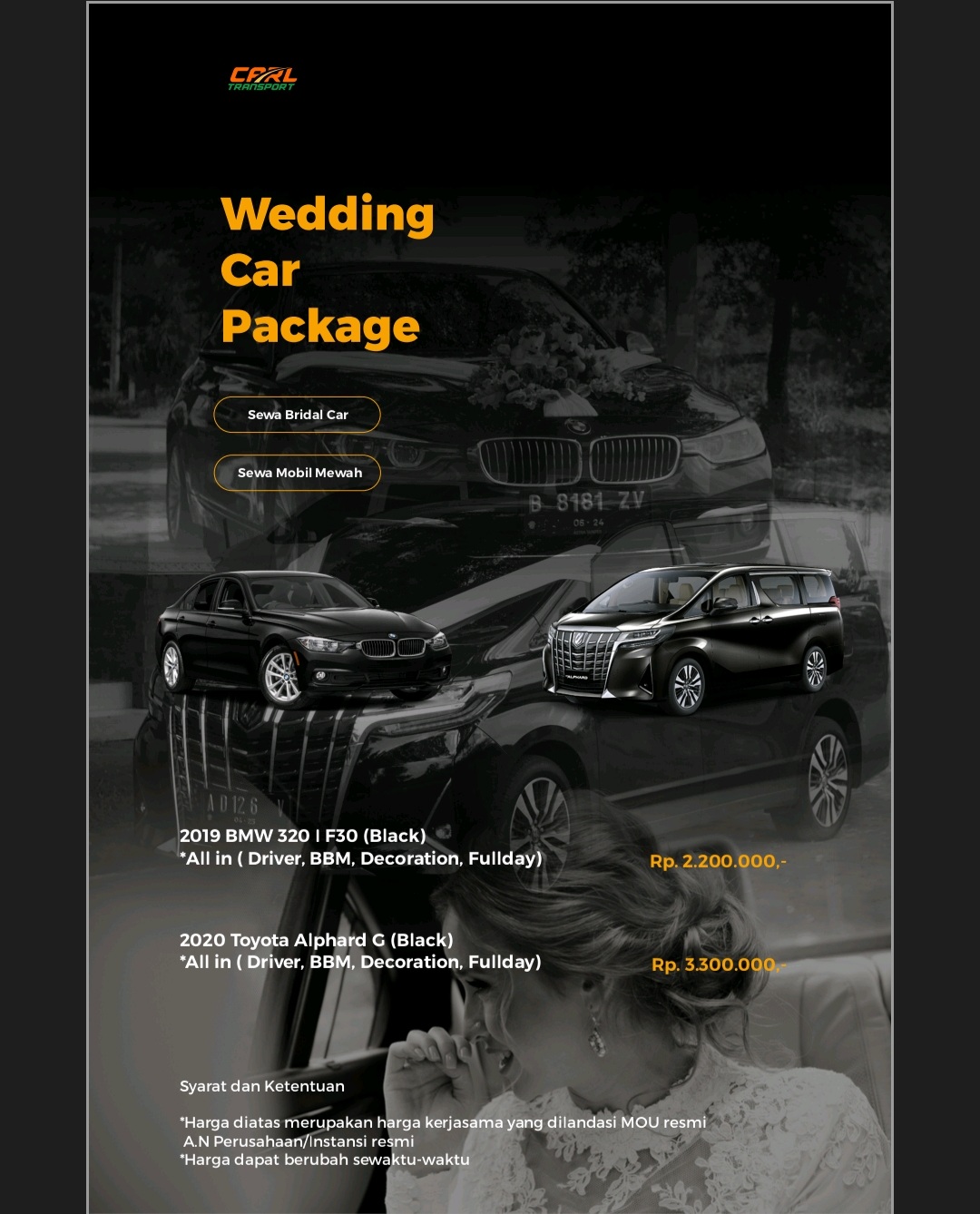 Foto vendor WEDDING CAR CARL Transport Paket BMW 320 BLACK 