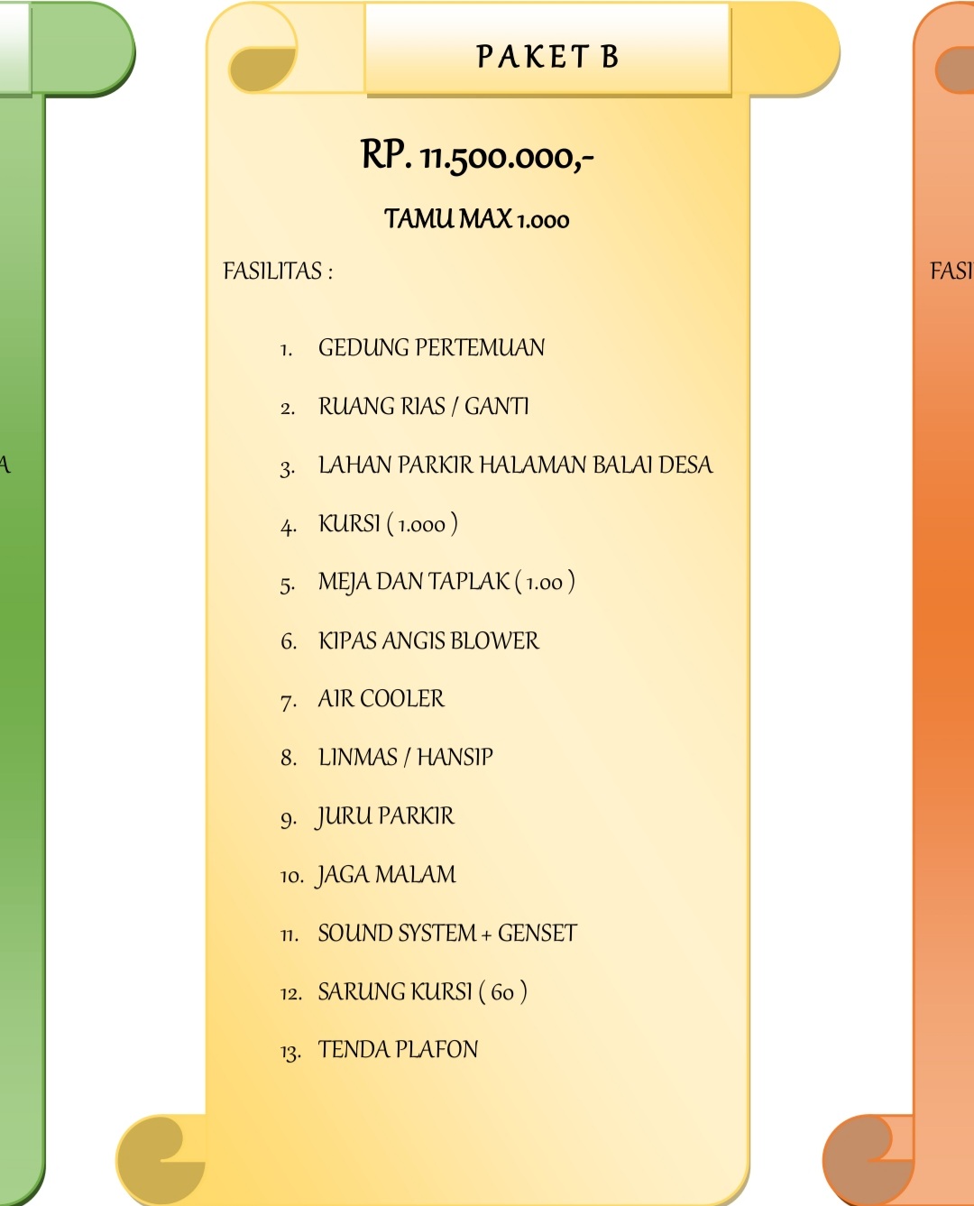 Foto vendor VENUE Gedung Balai Desa Ponggok Paket Paket B 