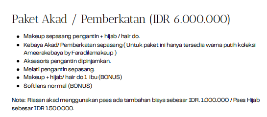 Foto vendor MUA Faradila Makeup Paket Akad/ Pemberkatan 