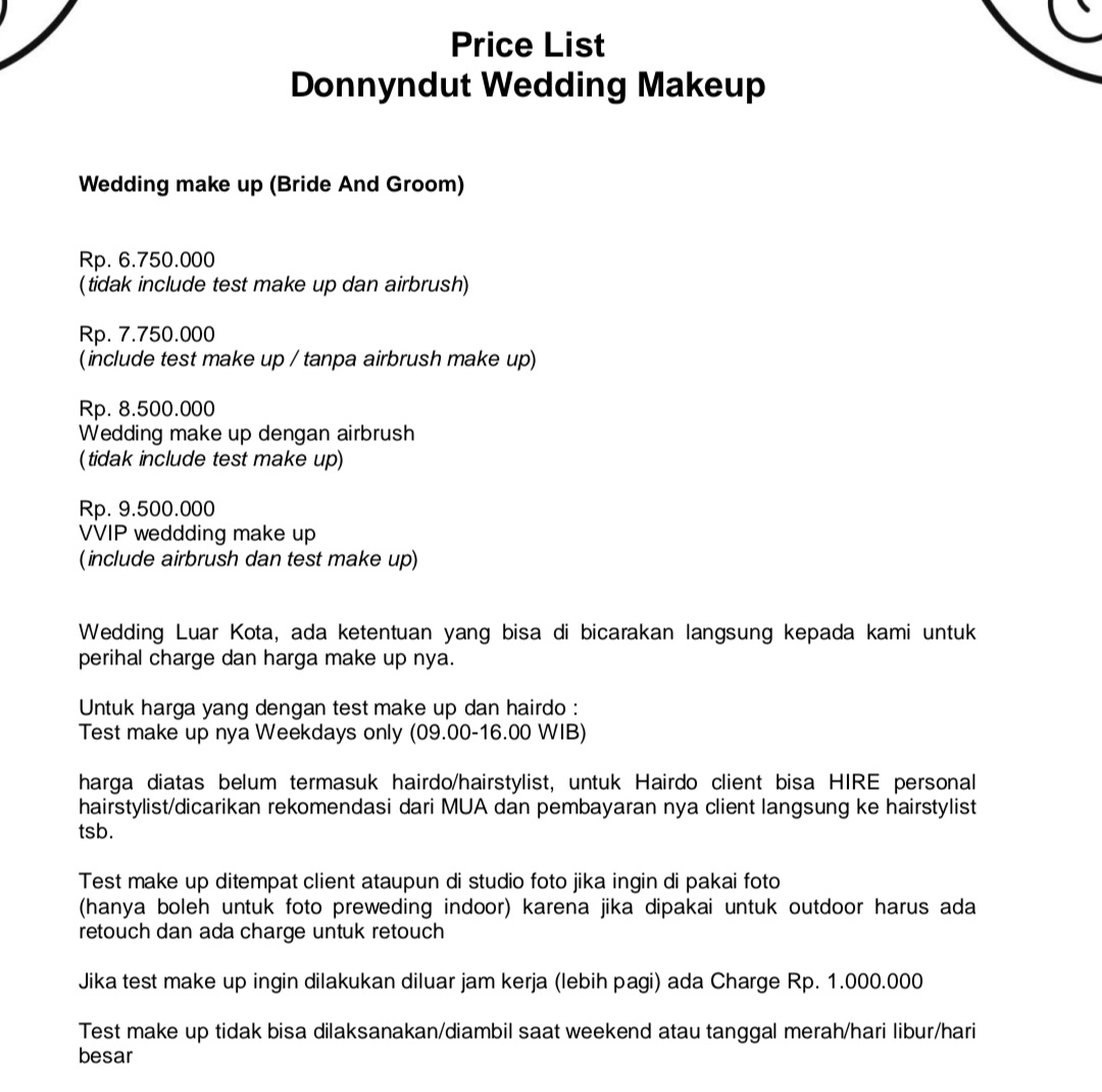 Foto vendor MUA Donnydut Paket Airbursh make up tanpa test make up 
