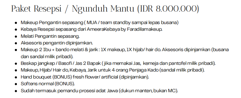 Foto vendor MUA Faradila Makeup Paket Resepsi/Ngunduh Mantu 