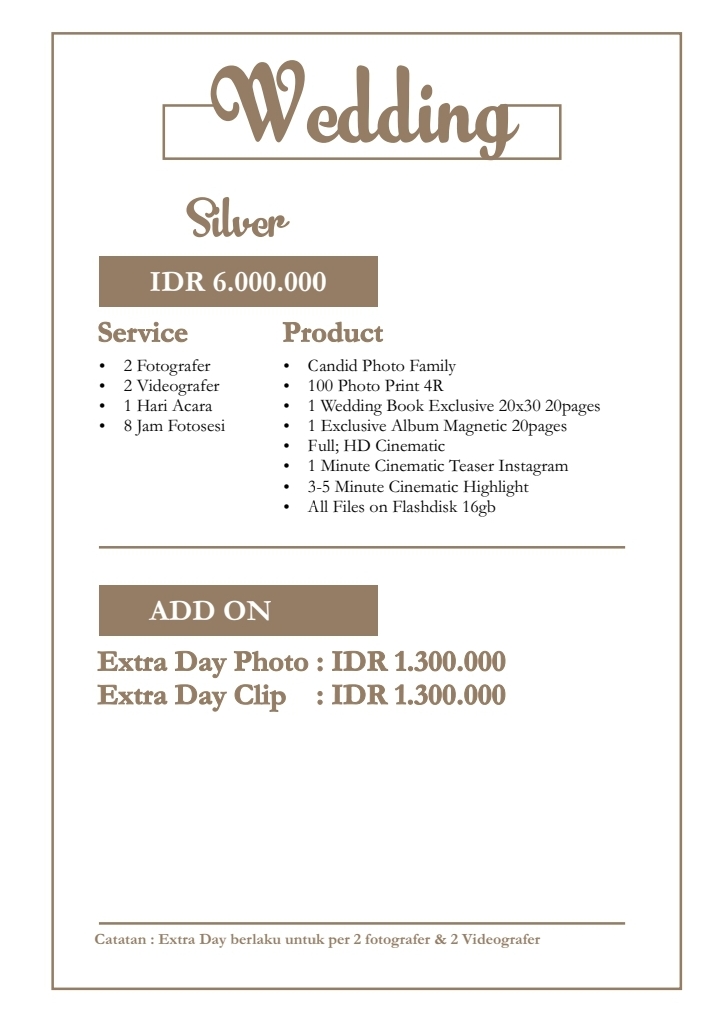 Foto vendor FOTO Katresnan Photography Paket Wedding Silver 