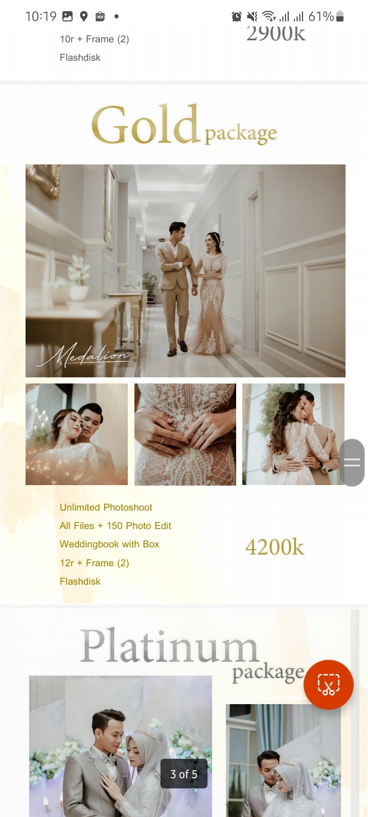 Foto vendor FOTO Medalion Paket GOLD 