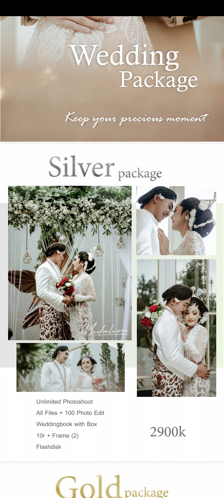 Foto vendor FOTO Medalion Paket SILVER 