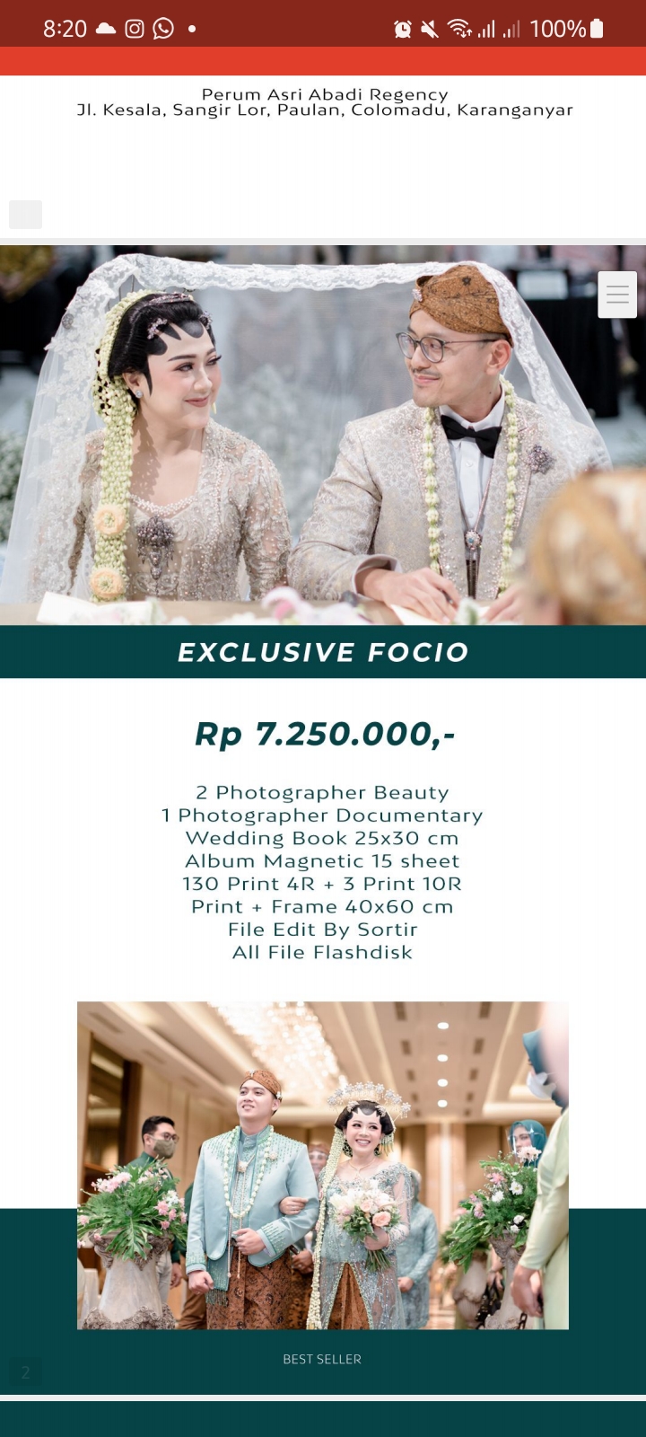 Foto vendor FOTO FOCIO Paket Exclusive 