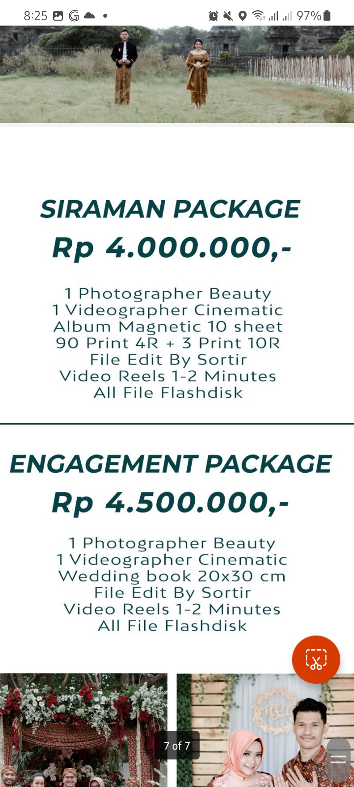 Foto vendor FOTO FOCIO Paket Siraman 