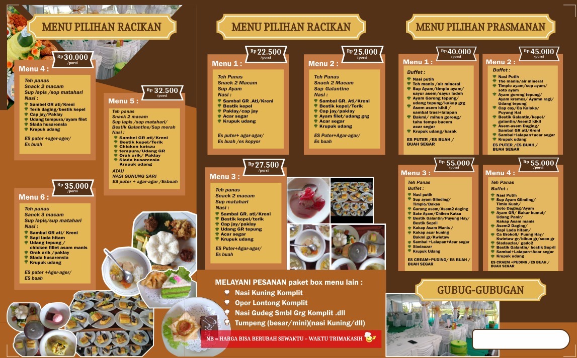 Foto vendor KATERING Mirah Catering Paket RACIKAN MENU 1 