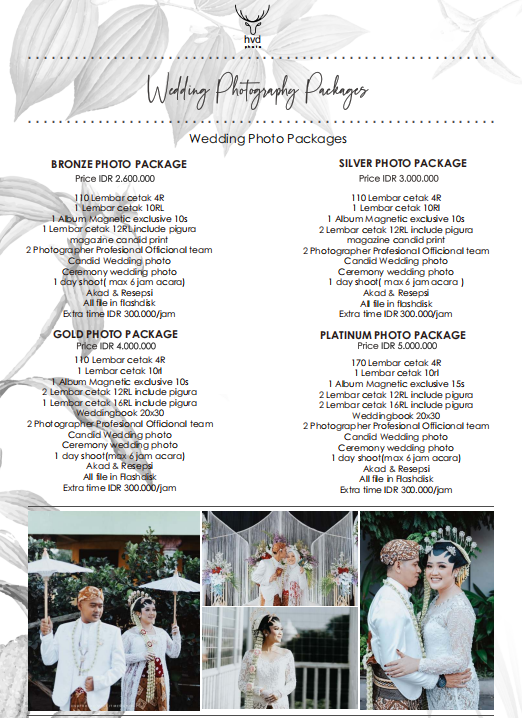 Foto vendor FOTO HVDPHOTO Paket Gold 