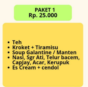 Foto vendor KATERING Sari Melati Catering Paket Paket 1 