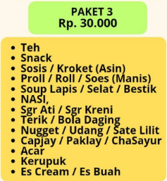 Foto vendor KATERING Sari Melati Catering Paket Paket 3 