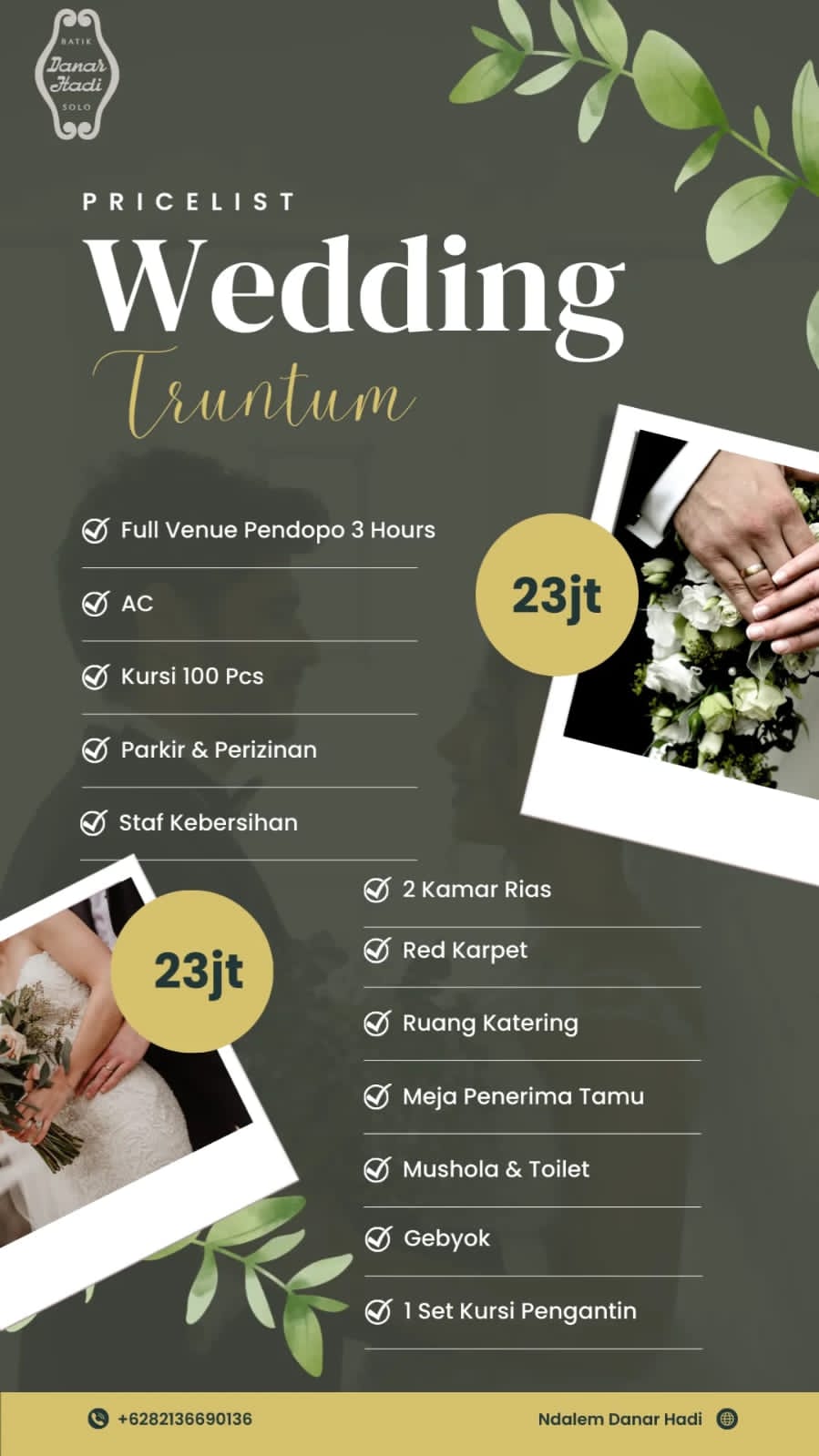 Foto vendor VENUE ndalem danar hadi Paket Wedding Truntum 