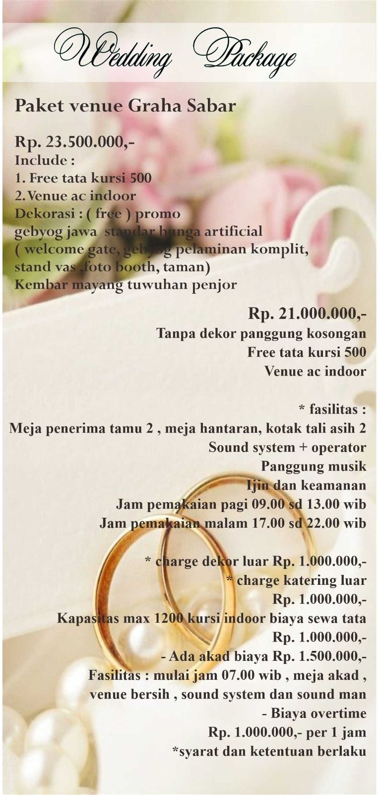 Foto vendor VENUE GRAHA SABAR KARTASURA Paket Paket Venue Graha Sabar Tanpa Dekor Panggung Kosongan 
