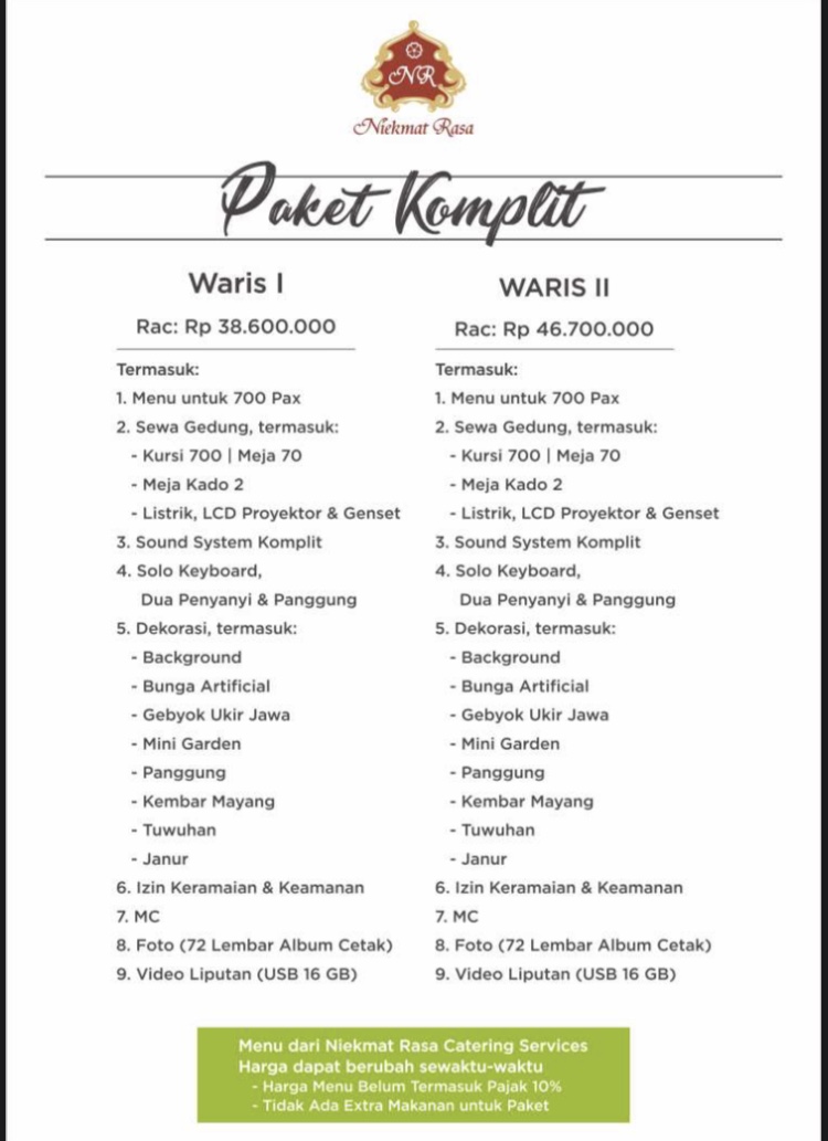 Foto vendor VENUE Graha waris sejahtera Paket Waris 2 