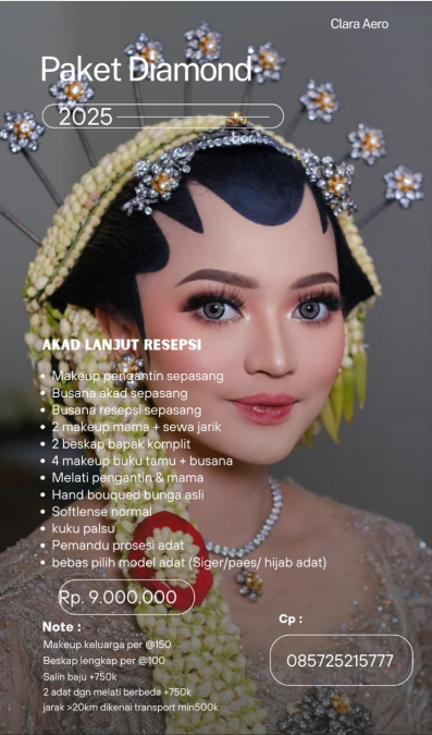 Foto vendor MUA Clara Aero Paket Diamond 