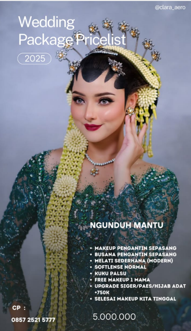 Foto vendor MUA Clara Aero Paket NGUNDUH MANTU 