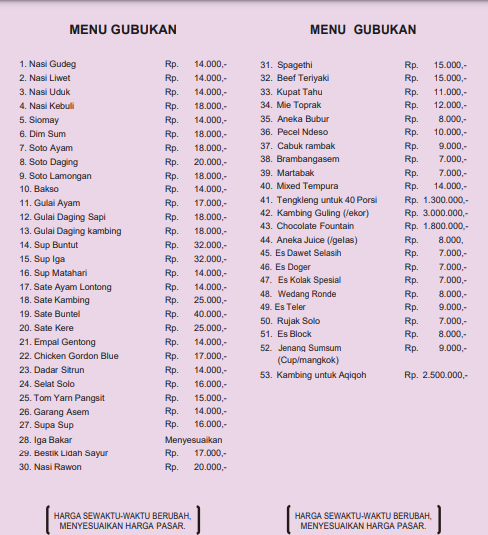 Foto vendor KATERING Catering Anggur Paket MENU GUBUKAN 