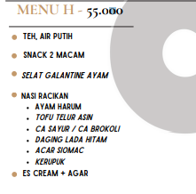 Foto vendor KATERING Dahareco Catering Paket Menu H 