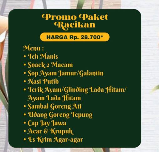 Foto vendor KATERING Sedap Boga Catering Service  Paket Promo Racikan 