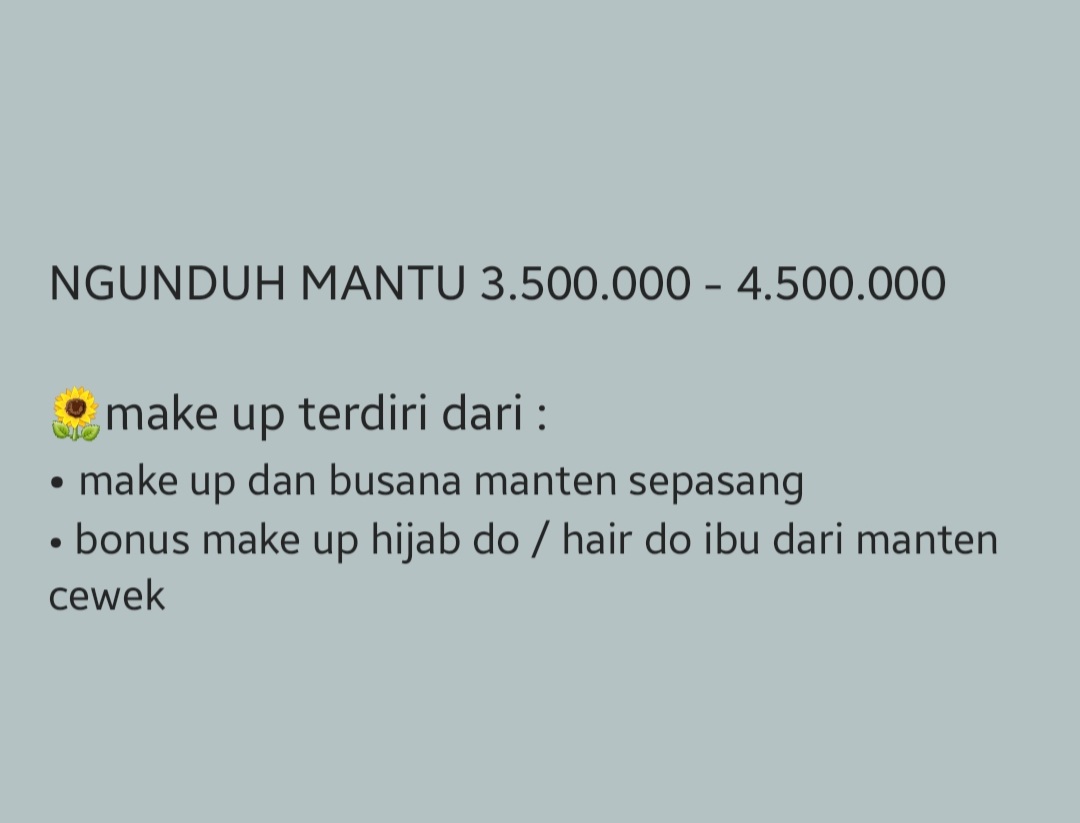 Foto vendor MUA Sekar Mas MUA Paket PAKET NGUNDUH MANTU 