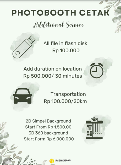 Foto vendor Lain- Lain Lumi Photobooth Paket Photobooth Cetak - Additional Service 