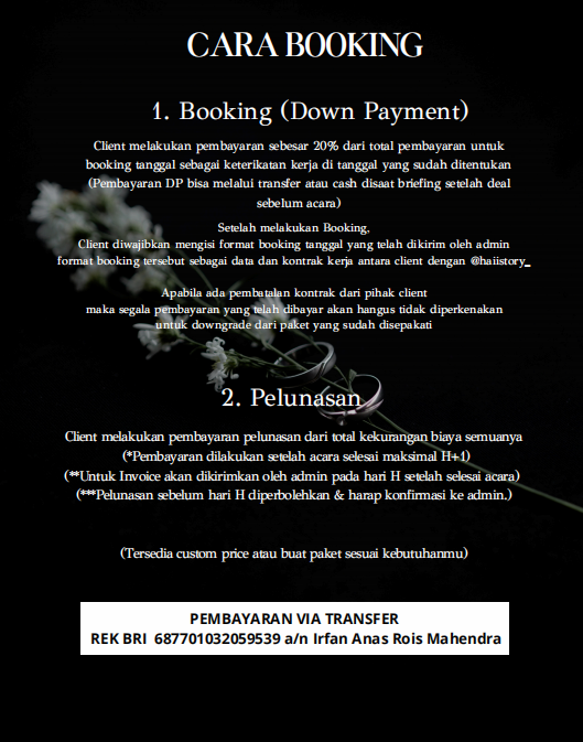 Foto vendor FOTO Haii Story Paket Cara Booking 