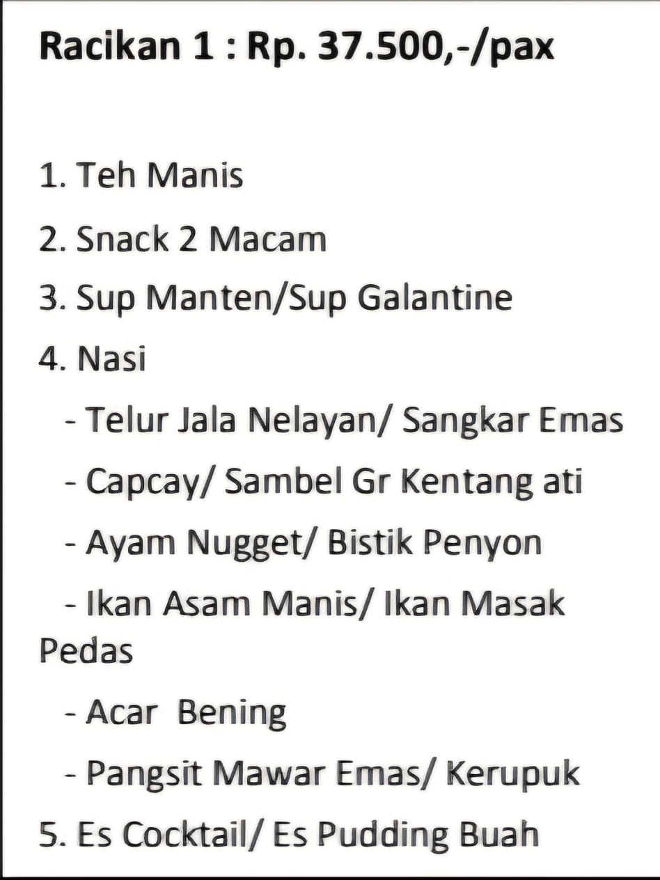 Foto vendor KATERING Chili Pari Catering Paket Racikan 1  