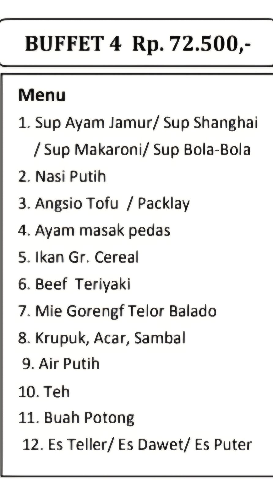 Foto vendor KATERING Chili Pari Catering Paket Buffet 4 