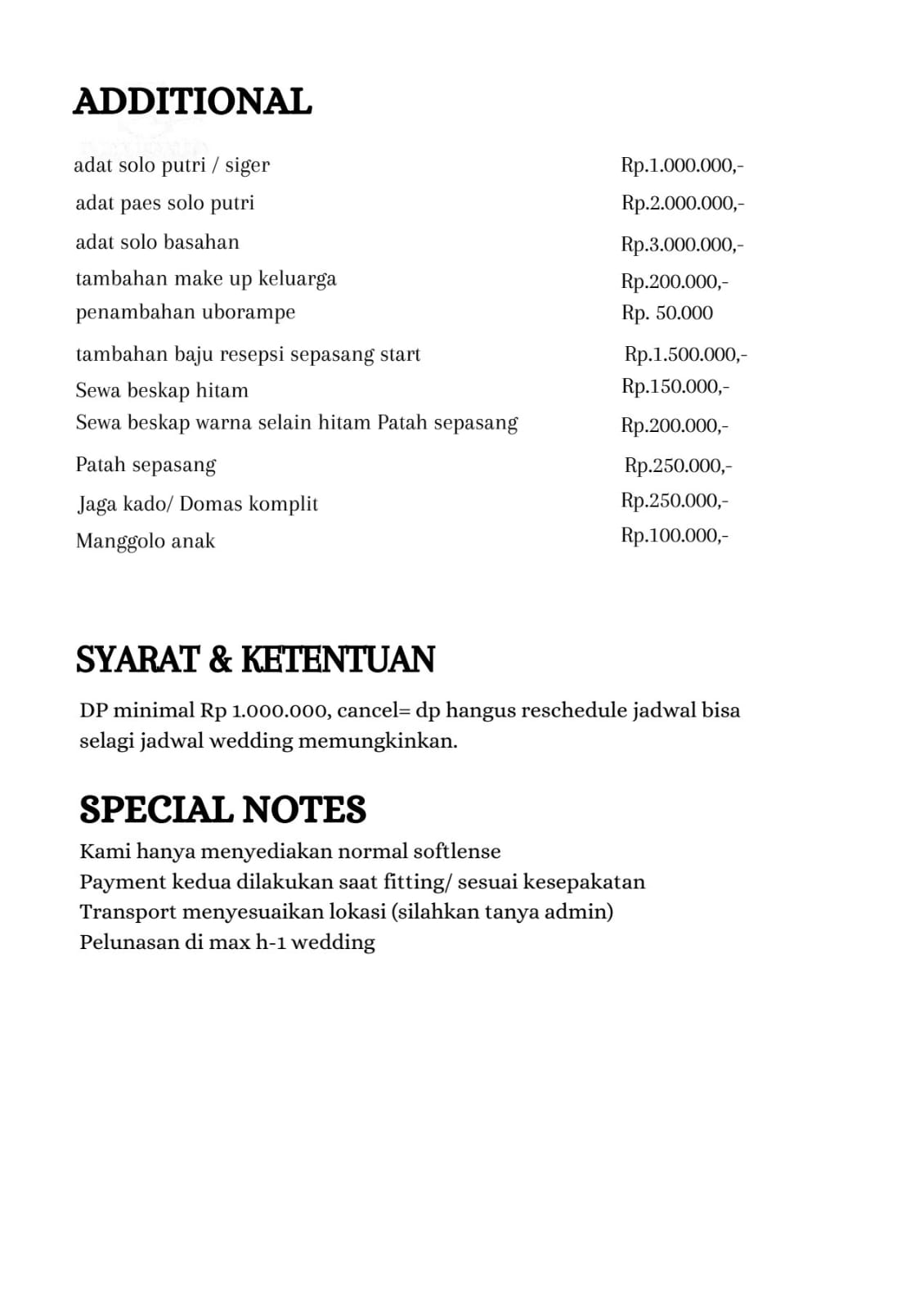 Foto vendor MUA Intan Diandra MUA Paket Additional (2026) 