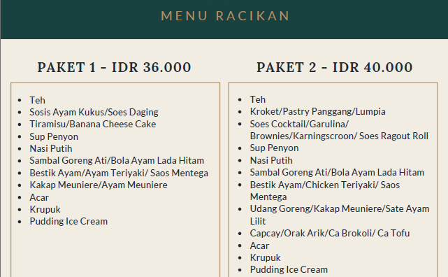 Foto vendor KATERING Kusuma Sari Catering Paket Paket 1 Racikan 