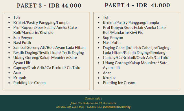 Foto vendor KATERING Kusuma Sari Catering Paket Paket 3 Racikan 