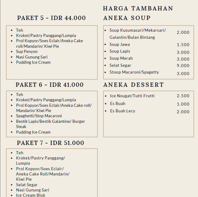 Foto vendor KATERING Kusuma Sari Catering Paket Paket 6 Racikan 