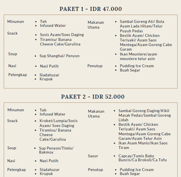 Foto vendor KATERING Kusuma Sari Catering Paket Paket 1 Prasmanan 