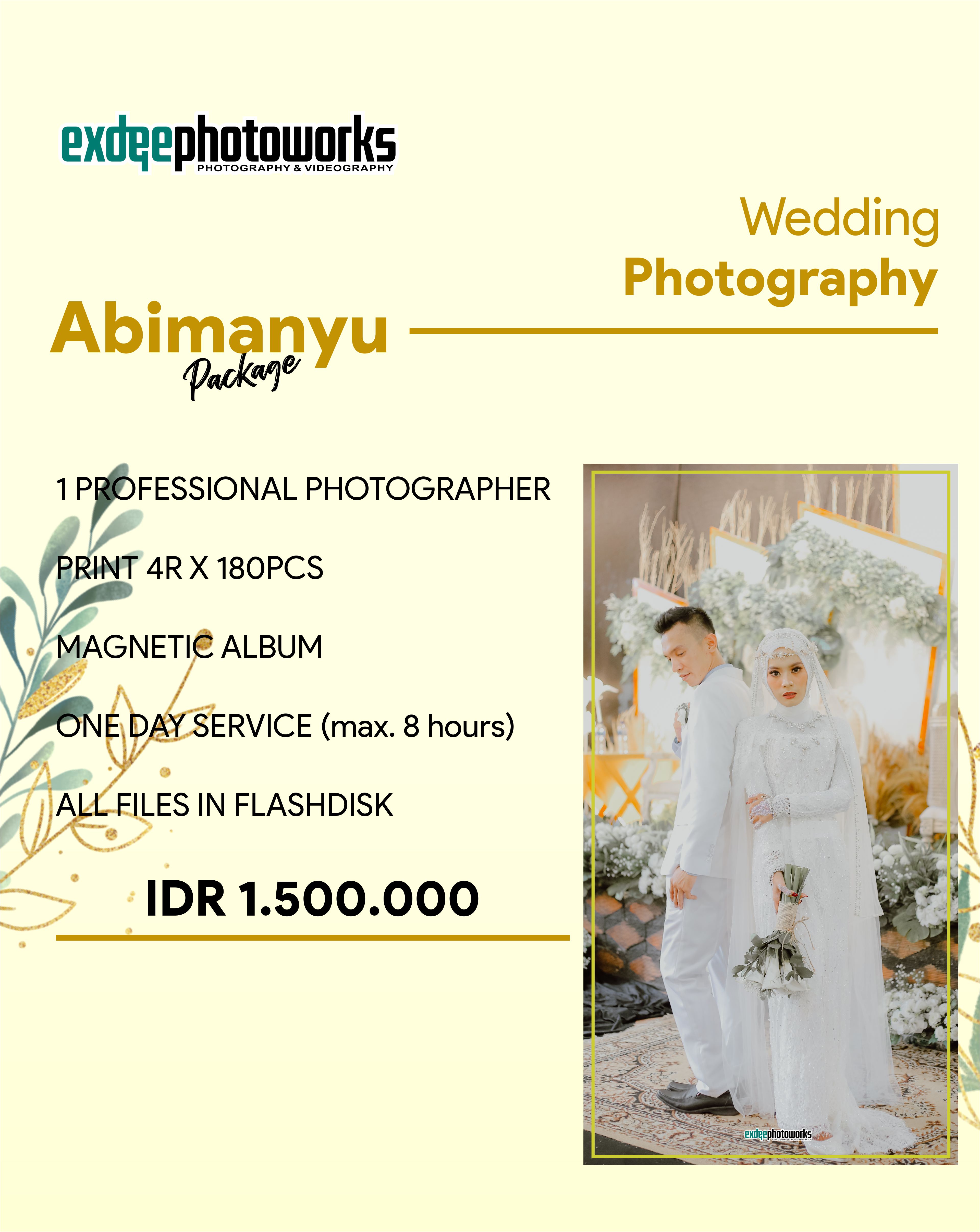 Foto vendor FOTO EXDEE Photoworks Paket ABIMANYU PACKAGE 