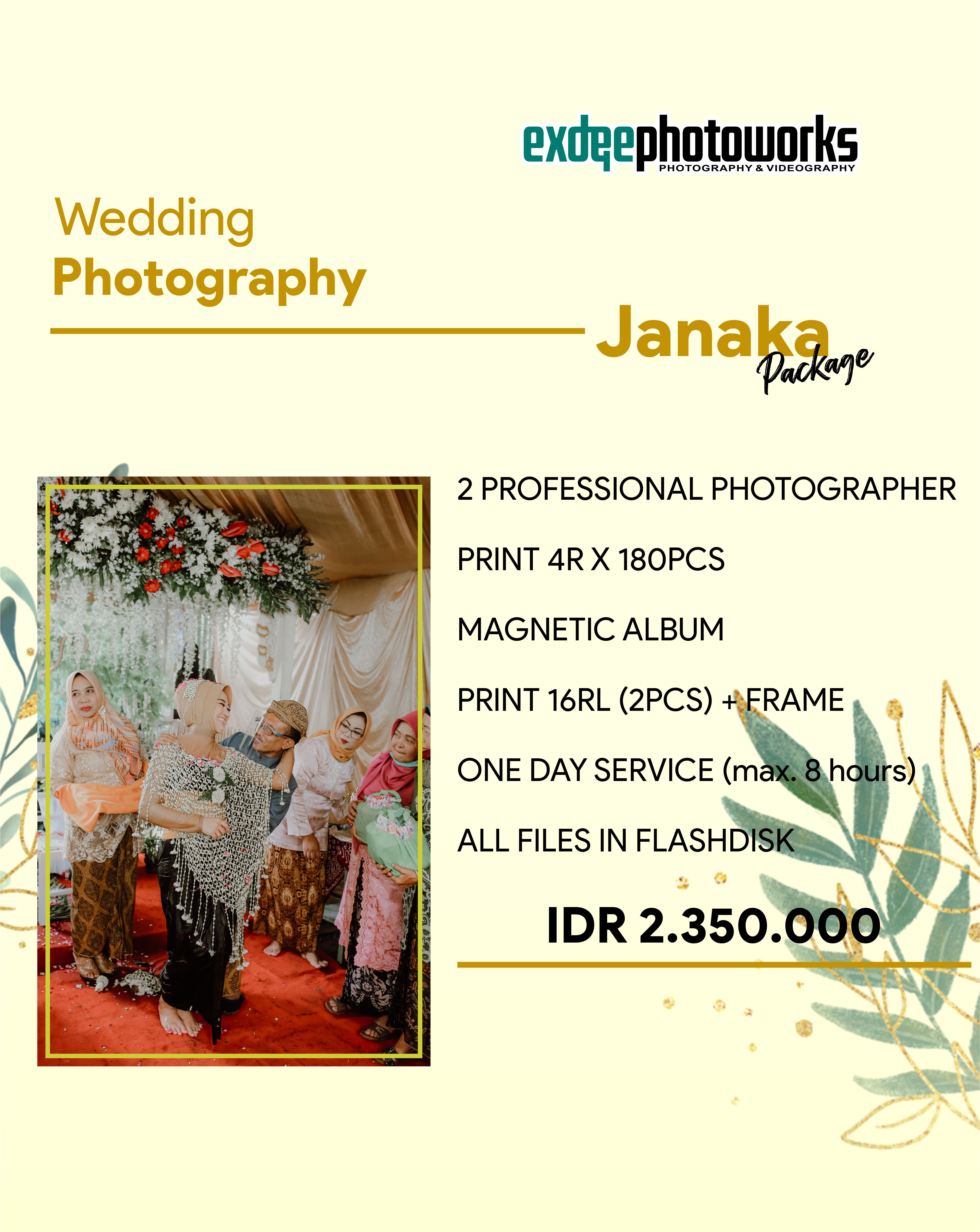Foto vendor FOTO EXDEE Photoworks Paket JANAKA PACKAGE 