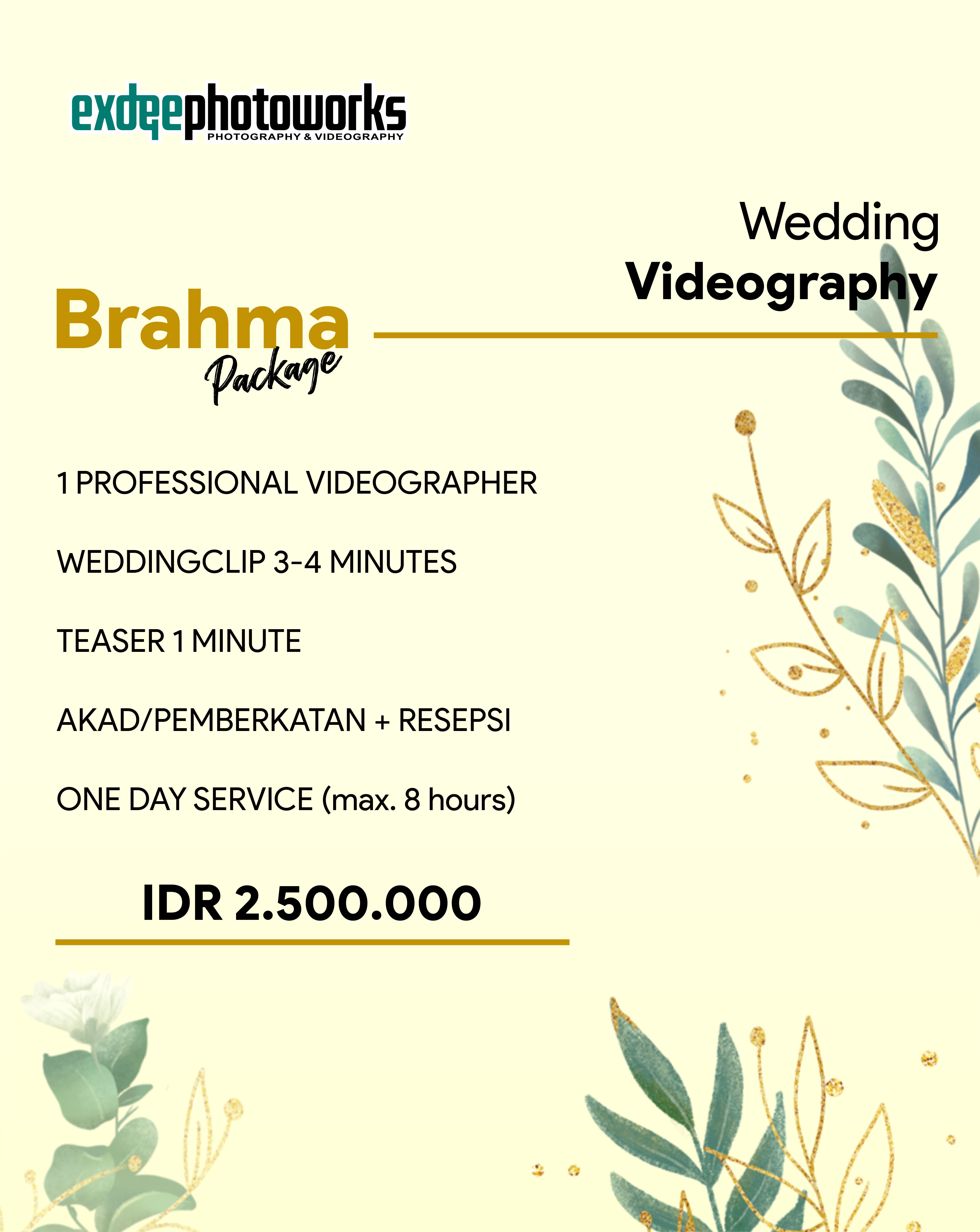 Foto vendor FOTO EXDEE Photoworks Paket CINEMATIC BRAHMA PACKAGE 