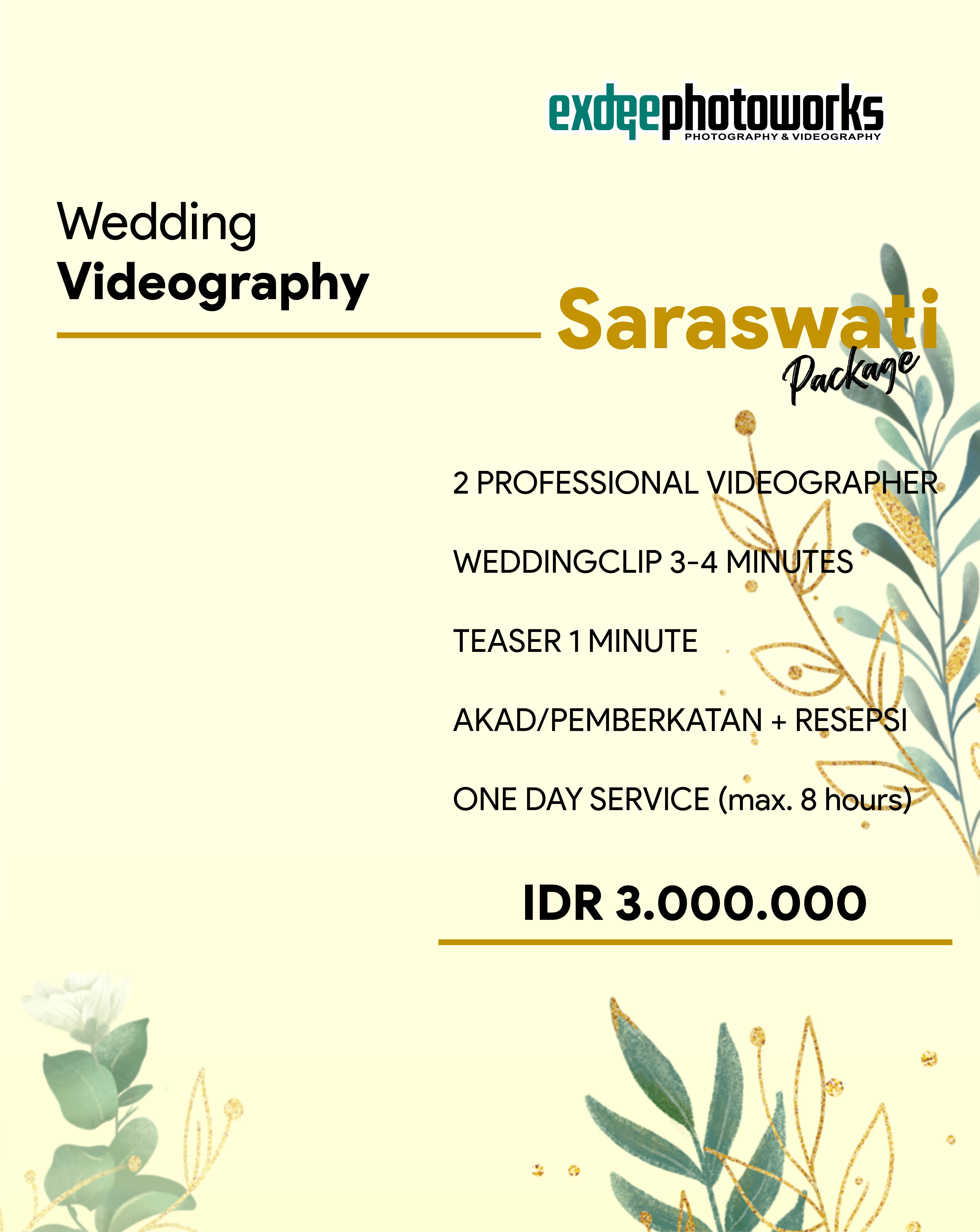 Foto vendor FOTO EXDEE Photoworks Paket CINEMATIC SARASWATI PACKAGE 