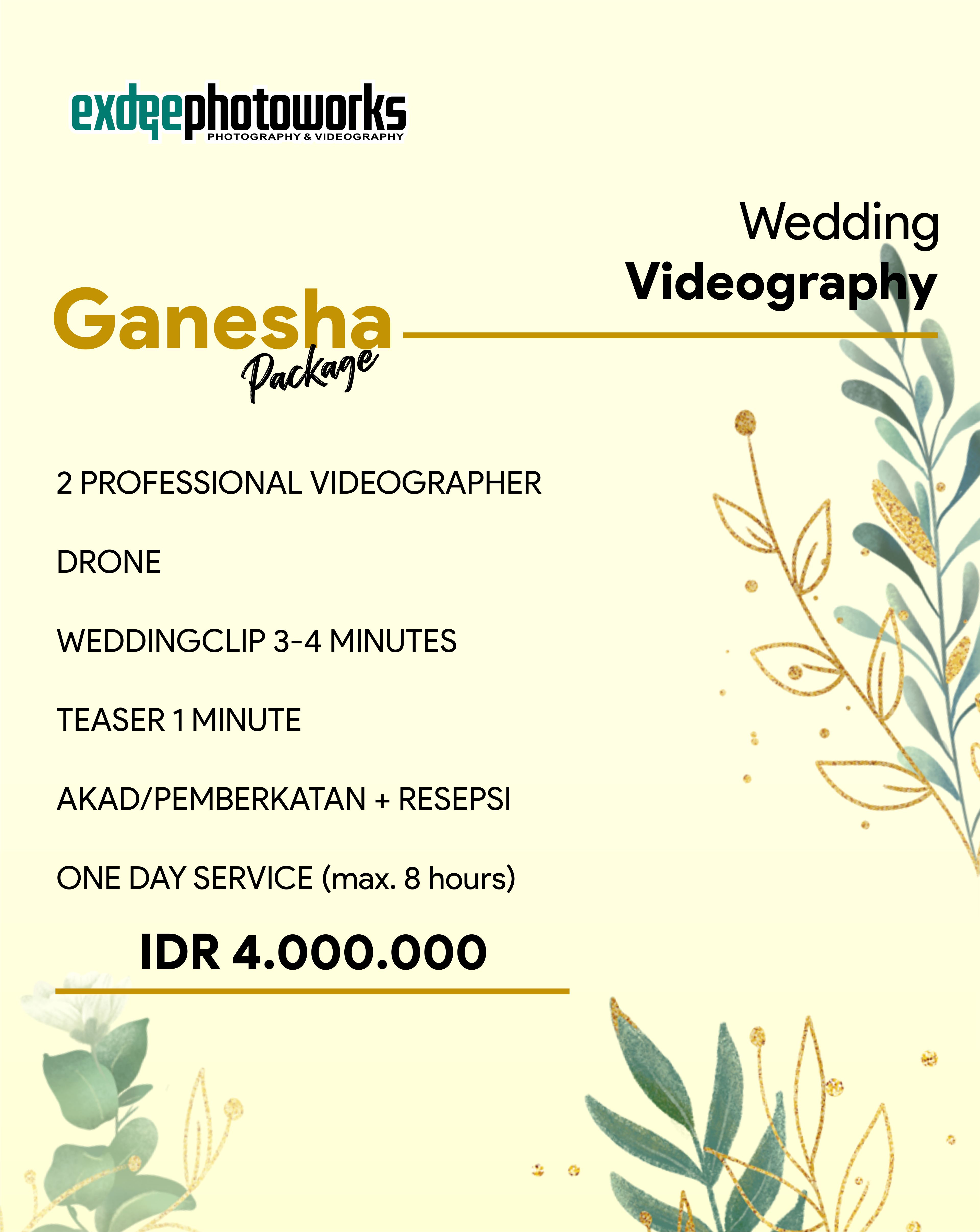 Foto vendor FOTO EXDEE Photoworks Paket CINEMATIC GANESHA PACKAGE 